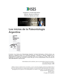 Los inicios de la Paleontología Argentina