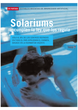 Solariums incumplen la ley que los regula