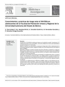 Conocimientos y prácticas de riesgo ante el VIH/SIDA en