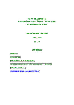 Boletín Bibliográfico nº139 junio de 2006
