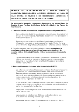 Propuesta sobre Asignatura Medicina Familiar en la Universidad de