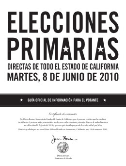 MARTES, 8 DE JUNIO DE 2010 - Riverside County Registrar of Voters