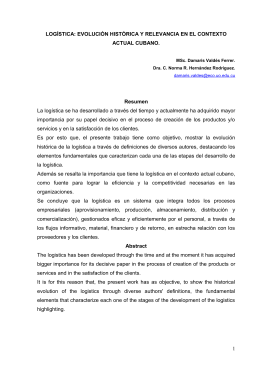 Capítulo I Fundamentos Teóricos sobre la Logística