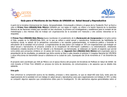 Guía para el Monitoreo de las Metas de UNGASS en Salud