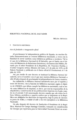 BIBLIOTECA NACIONAL DE EL SALVADOR