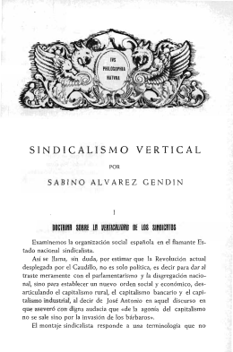 SINDICALISMO VERTICAL