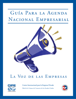 Guía Para la Agenda Nacional Empresarial