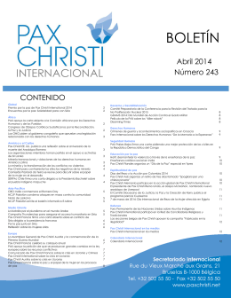 boletín - Pax Christi International