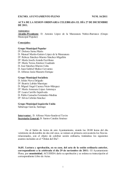 Acta de pleno 16/2011 con fecha 27/12/2011