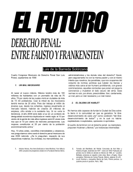 El futuro derecho penal. Entre Fausto y Frankenstein