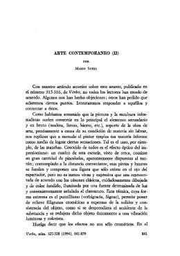 ARTE CONTEMPORANEO (II) Con nuestro artículo anterior sobre