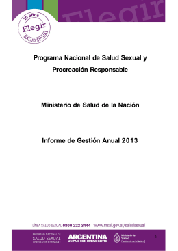 Programa Nacional de Salud Sexual y Procreación Responsable