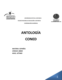 ANTOLOGÍA CONED