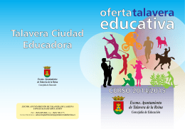 a Ciudad adora - Educación - Ayuntamiento de Talavera de la Reina