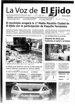 SEFORTES l! MAÑANA SE DISPUTA EL PARTIDO SOLJDARÍO DE