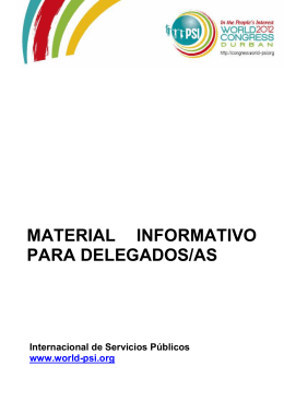 MATERIAL INFORMATIVO PARA DELEGADOS/AS