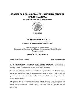 Comisión Instaladora - Asamblea Legislativa del Distrito Federal