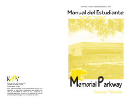Memorial Parkway Manual del Estudiante