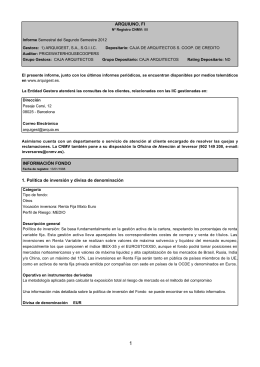 ARQUIUNO, FI INFORMACIÓN FONDO 1