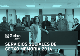 Memoria de los Servicios Sociales del Ayuntamiento de Getxo del