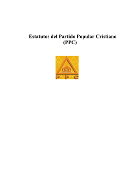Estatutos del Partido Popular Cristiano (PPC)