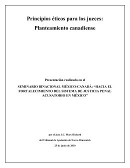 Principios éticos para los jueces
