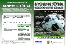 Folleto Campus Futbol 2013 - Ayuntamiento de Castro Urdiales
