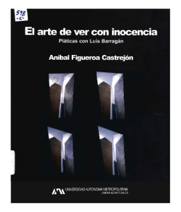 El arte de ver con inocencia - Universidad Autónoma Metropolitana