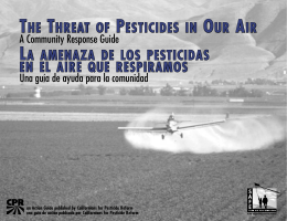 Amenaza de los pesticidas en el aire que respiramos