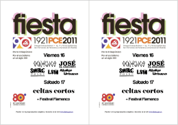 Fiesta PCE 2011: folleto de conciertos y actividades