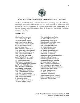 Acta de Asamblea General Extraordinaria No.49