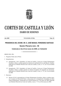 PRESIDENCIA DEL EXCMO. SR. D. JOSÉ MANUEL FERNÁNDEZ