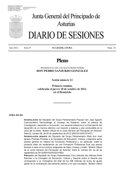 DIARIO DE SESIONES - Junta General del Principado de Asturias