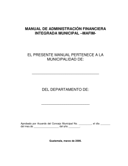 MANUAL DE ADMINISTRACIÓN FINANCIERA INTEGRADA