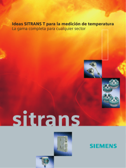 Ideas SITRANS T para la medición de temperatura La gama