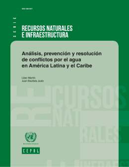 Análisis, prevención y resolución de conflictos por el agua en