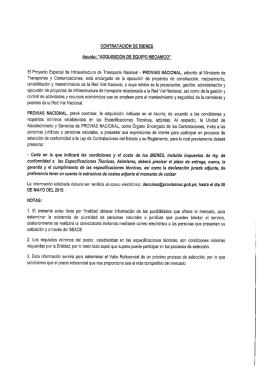 adquisicion de equipo mecanico (vencimiento 08