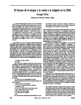 El fracaso de la utopía y la vuelta a la religión en la URSS