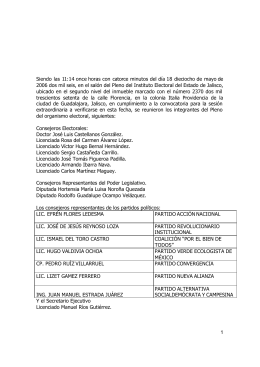 3. aprobación del acta correspondiente a la sesión extraordinaria