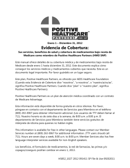 Servicios que están cubiertos para usted