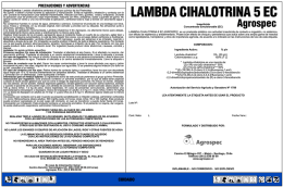 lambda cihalotrina 5 ec - Servicio Agrícola y Ganadero