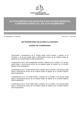 autogobernuari buruzko batzorde berezia comisión especial de