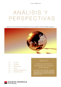 ANÁLISIS Y PERSPECTIVAS - Société Générale Private Banking