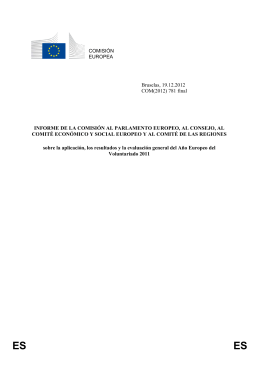 COMISIÓN EUROPEA Bruselas, 19.12.2012 COM(2012