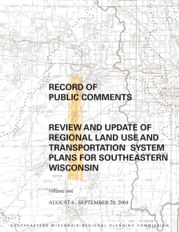 RECORD OF PUBLIC COMMENTS REVIEW AND
