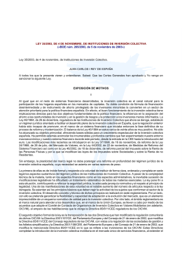 Ley 35/2003, de 4 de noviembre, de Instituciones