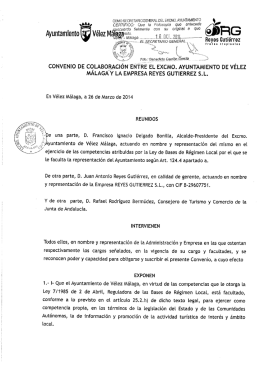 Convenio de Colaboración con la Empresa Reyes Gutiérrez S.L.