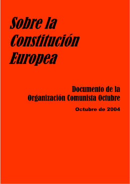 Sobre la Constitución Europea - Partido Comunista de España