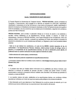 adquisiicon de equipos mecanicos (vencimiento 21/05/2015)