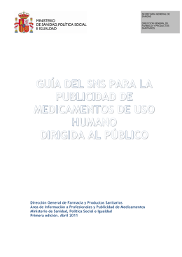 guía del sns para la publicidad de medicamentos de uso humano
